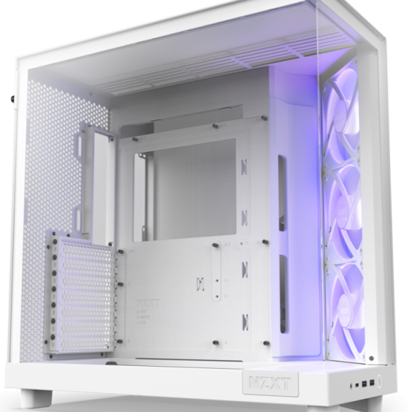 Кутия NZXT H6 Flow RGB Matte White - Middle Tower