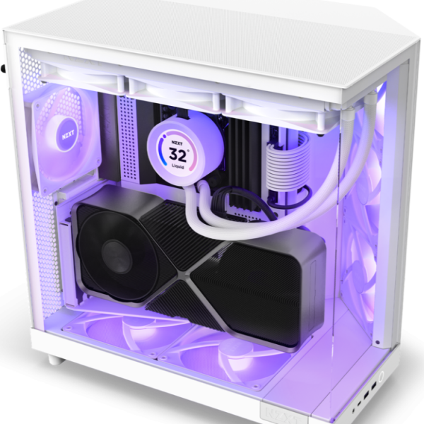 Кутия NZXT H6 Flow RGB Matte White - Middle Tower