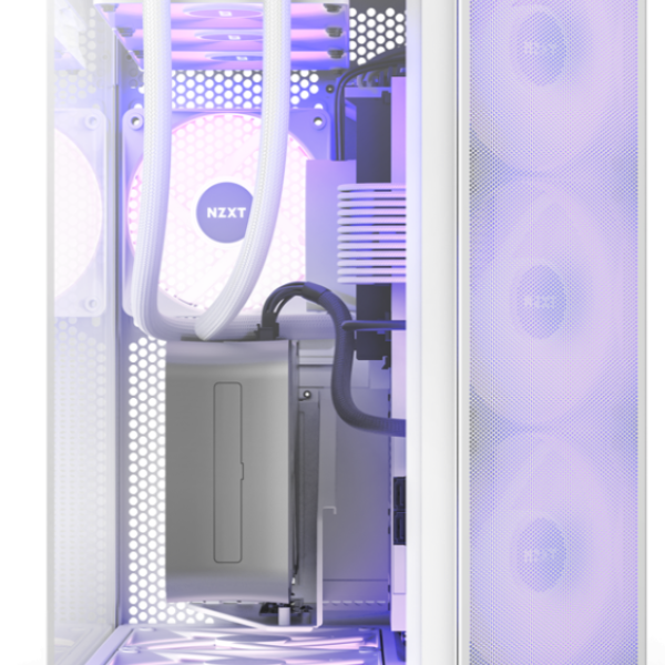 Кутия NZXT H6 Flow RGB Matte White - Middle Tower