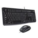 Комплект компютърна клавиатура и мишка с кабел Logitech MK120