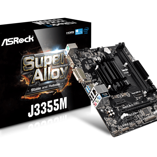 Дънна платка ASROCK J3355M, Intel® Dual-Core Processor J3355, mATX