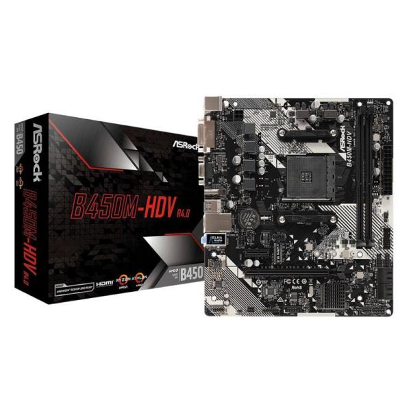 Дънна платка ASRock B450M-HDV R4.0