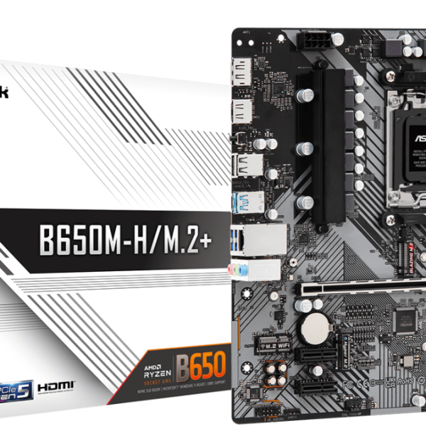 Дънна платка ASROCK B650M-H/M.2+, Socket AM5, 2xDDR5