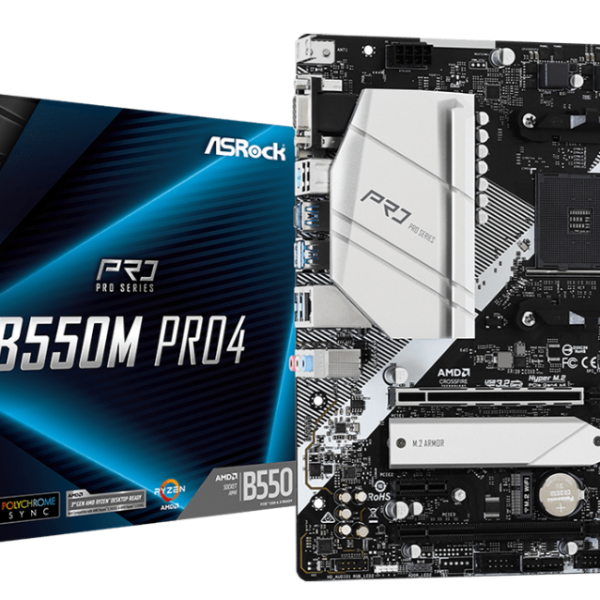 Дънна платка ASRock B550M Pro4, AM4