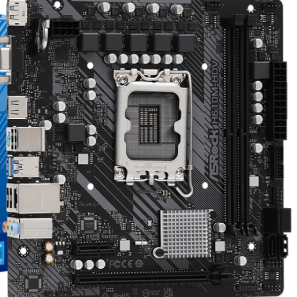 Дънна платка ASRock H610M-HDV, LGA1700, mATX