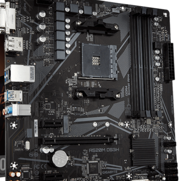 Дънна платка GIGABYTE A520M-DS3H V2, Socket AM4