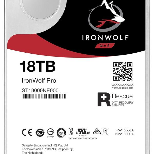 Хард диск SEAGATE IronWolf ST18000NE000, 18TB, 256MB Cache, SATA 6.0Gb/s