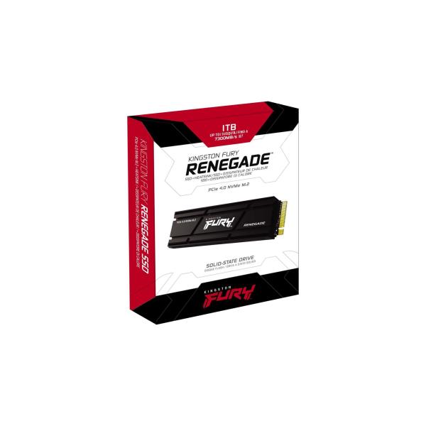 SSD Kingston Fury Renegade M.2-2280 PCIe 4.0 NVMe 1000GB, Heatsink