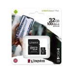 Преносима памет KINGSTON microSD 32GB Canvas Select Plus + SD адаптер