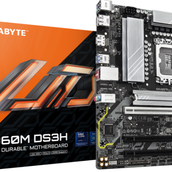 Дънна платка GIGABYTE B860M DS3H, LGA 1851