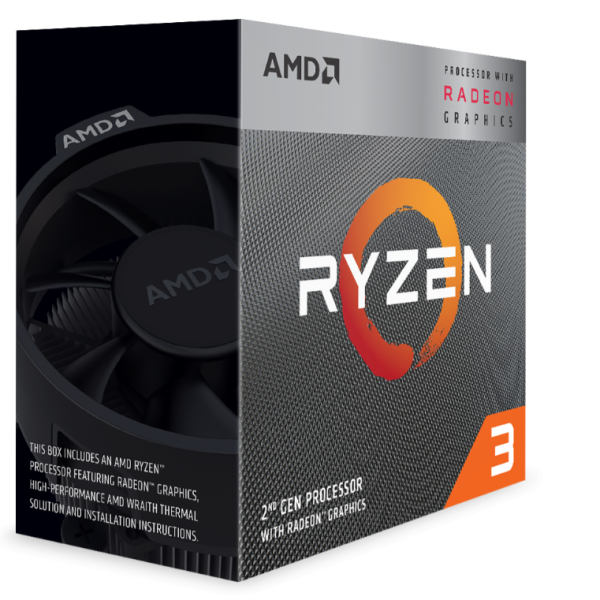 Процесор AMD RYZEN 3 3200G, 4-Core, 3.6 GHz, 6MB, 65W, AM4, BOX