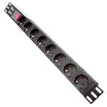 Разклонител Rack Mount за 19“ RACK 8 гнезда 1.5м